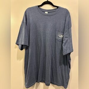 American Co (Peach State Pride) Short Sleeve Logo Pocket Tee Size XXL Navy